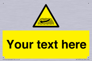 Custom Warning strong river flows